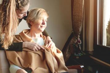 Person being helped by carer