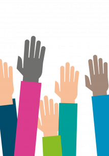 People raising hands