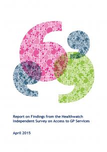 Access to GP Services Report front cover Access to GP Services Report front cover