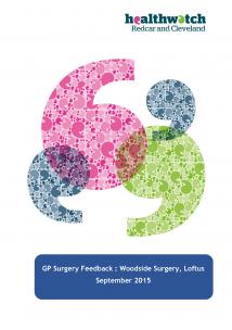 Woodside Surgery report front cover Woodside Surgery report front cover